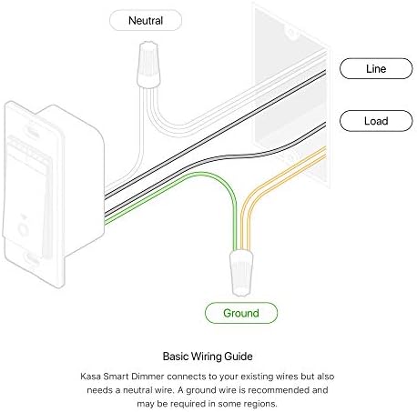 מתג דימר חכם של KASA HS220, מוט יחיד, זקוק לחוט ניטרלי, מתג אור Wi-Fi של 2.4 ג'יגה הרץ עובד עם Alexa ו- Google