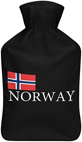 גאווה נורווגית גאווה בקבוק מים חמים עם כיסוי קטיפה רכה שקית הזרקת מי גומי חמים 1000 מל