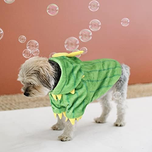 תחפושת קקטוס של כלב אסנקו, תלבושת פיג'מה של כלב פלנל, בגדי קפוצ'ון כלבים סוודר צמר כלבים לכלבים בינוניים קטנים