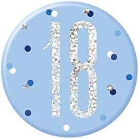 ייחודי 83518 כחול עגול עגול תג 18 יום הולדת 18 מחשב, גיל 18