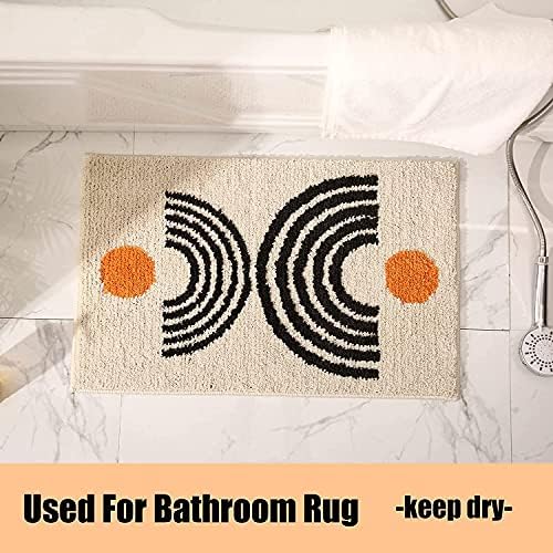 ג 'סמיי בוהו שטיחי אמבטיה החלקה מיקרופייבר שטיח אמבטיה מופשט רך קטיפה שטיחי אמבטיה רכים בז 'רחיץ לצינור/כיור/שירותים 16איקס