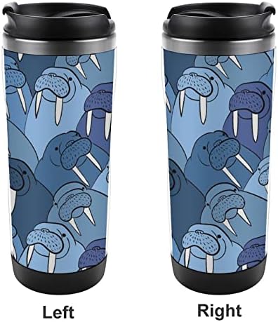 ספלי קפה מסע וולוס כחול עם כוסות מבודדות מכסה בקבוק מים קיר כפול נירוסטה