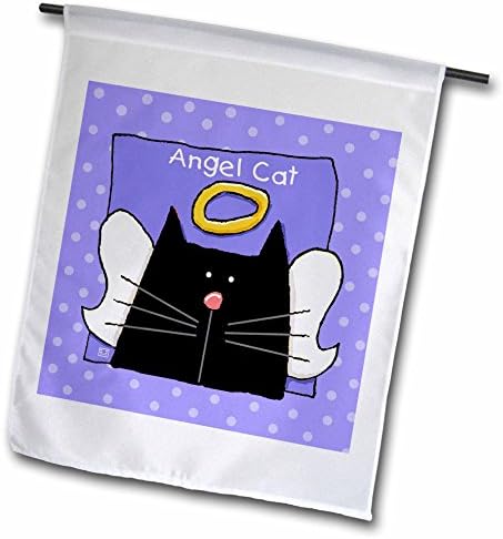 3 רוז ס. פרנליף עיצובים אזכרות חתולים - מלאך שחור חתול חמוד קריקטורה לחיות מחמד אובדן זיכרון - 12 איקס 18