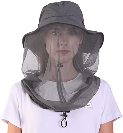 Ayamaya Mosquito Net Sun Hat עם כיסוי פנים צוואר לגברים נשים