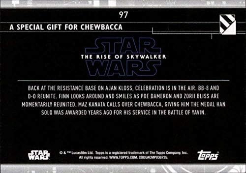 2020 Topps מלחמת הכוכבים עלייה של Skywalker Series 297 מתנה מיוחדת לכרטיס המסחר של Chewbacca
