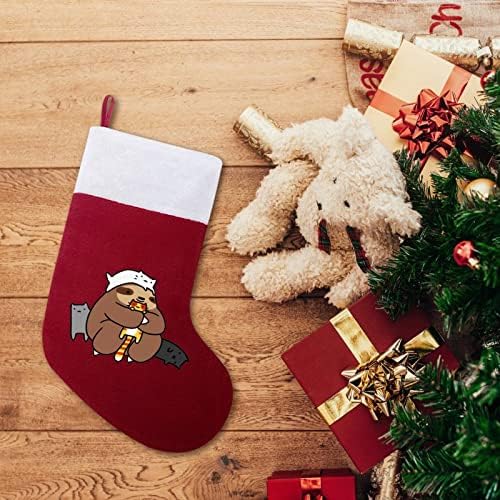 סלוט אהבה חתולי חג המולד גרב חג המולד עץ עץ אח תלויים גרביים עם קישוט שרוול קצר לפלאש למסיבת חג ביתי