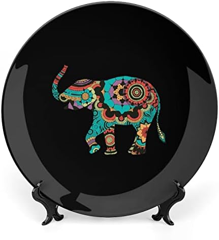 עצם הפיל ההודי סין צלחת דקורטיבית עם מעמד ביתי צלחות צלחות צלחות קינוח מתנת צלחת בית מתנה 8 אינץ '
