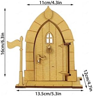 דלת. מעץ שלוש ערכות דלת דלת דלת דלת עץ עיצוב עיצוב הבית סט קישוט חמוד