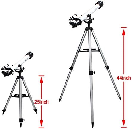 טלסקופ למתחילים ולילדים -60 ממ אפטור 700 ממ טלסקופ AZ - עקרון והיקף כדי להתבונן בירח וכוכב לכת עם חצובה ומר סמארטפון עיניים