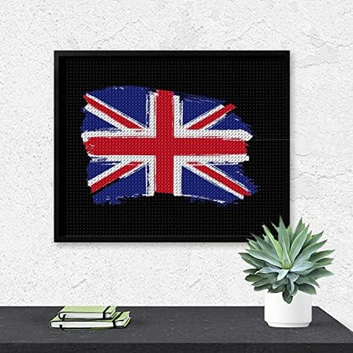 דגל של בריטניה יהלומי ציור ערכות 5 ד תרגיל מלא ריינסטון אמנויות קיר תפאורה למבוגרים 16 איקס 20