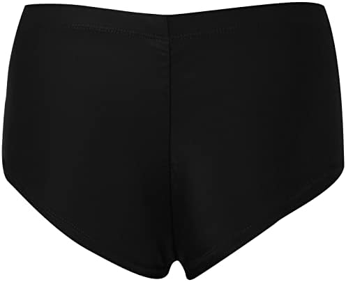 מכנסי שחייה קצרים לנשים מותניים גבוהים מהירה מהירה במכנסיים קצרים בצבע אחיד יבש.