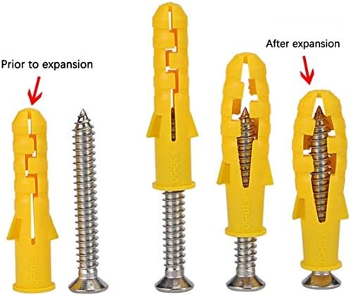 Sogudio Plasitic Plug Plug עוגן קיר ניילון עם בורג קיר גבס צינור צינור התפשטות צהוב צינור להקשה על בורג הקשה