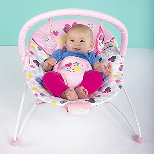דיסני בייבי מיני מאוס בייבי סדרן מרגיע תנודות מושב תינוקות קטיפה-בר צעצוע נשלף, רגליים לא מחליקות, 0-6 חודשים