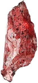 Gemhub ריפוי קריסטל מחוספס AAA+ אבן גרנט אדומה קטנה 3.25 סמק. אבן חן רופפת לעטיפת תיל,