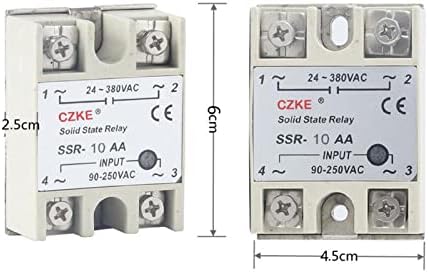 GEAD SSR-10AA/SSR-25AA/SSR-40AA בקרת AC מעטפת AC מעטפת שלב יחיד ממסר מצב מוצק עם כיסוי פלסטיק SSR