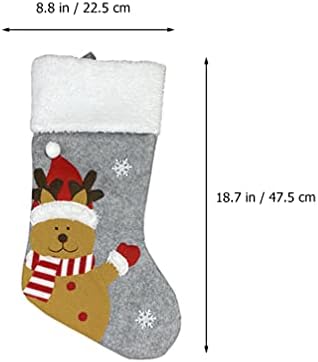 Nuobesty Decation Decation אימוני חג המולד בהתאמה אישית חג המולד גרביים גדולים עם סנטה שלג אייל לחג המולד של קישוטי מסיבות