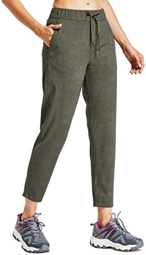 מכנסי נסיעות גולף לנשים מכנסי טרנינג מכנסי טרנינג 7/8 מכנסיים אתלטים יבש מהיר במכנסי הזבוב