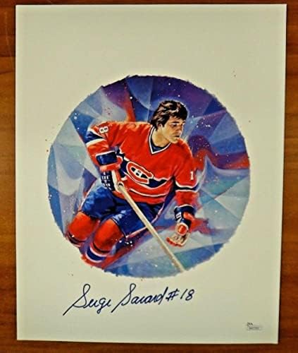 Serge Savard Hockey Hof חתום תמונה 11x14 JSA COA - תמונות NHL עם חתימה