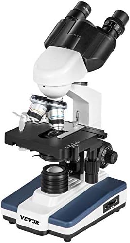 מיקרוסקופ תרכובת משקפת משפנת של Happybuy 40X-2000x הגדלה LED מיקרוסקופ תרכובת דיגיטלית, מיקרוסקופ בדרגה מחקרית עם עיניים