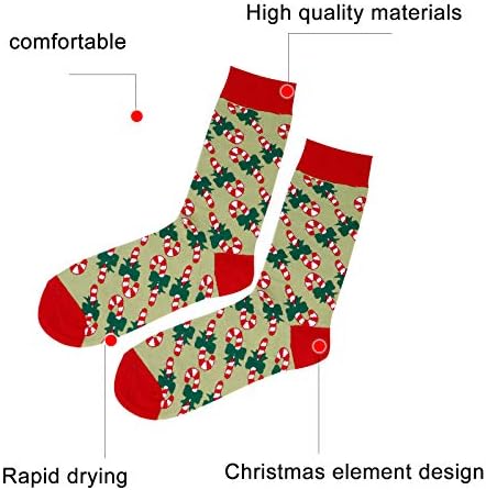 Soimiss 2 זוגות חג המולד אמצע עגל גרבי גרביים אלמנטים חיצוניים