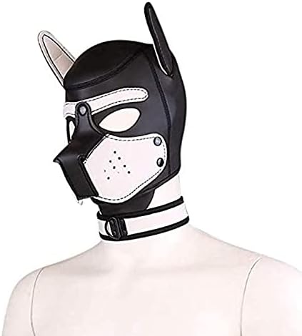 L1KL ניאופרן כלב מסיכת ראש פנים מלאה עם תלבושת חידוש צווארון מסכת מכסה המנוע של מכסה