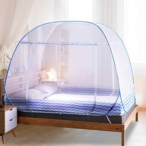 כילה גדולה למיטת קינג סייז ניידת מוקפצת כילה נגד יתושים עם כילות נגד יתושים מתקפלות תחתונה למבוגרים לתינוקות