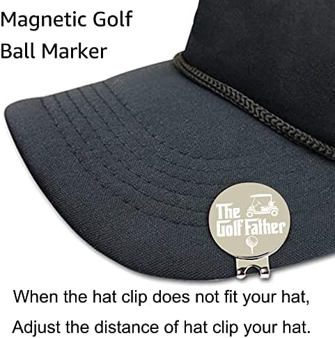 חפו את גולף אב גולף כדור סמן עם מגנטי כובע קליפ, גולף כדור סמני עבור אבא, מצחיק גולף אביזרי עבור אבא, מבת