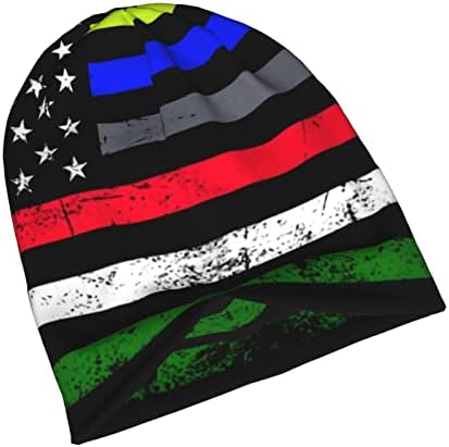 Niqqzit כחול דק אדום ירוק ירוק כובע דגל אמריקאי כובע כפה לגברים/נשים כפית סקי סקי כובע סקי דק סרוג כובע סריגה