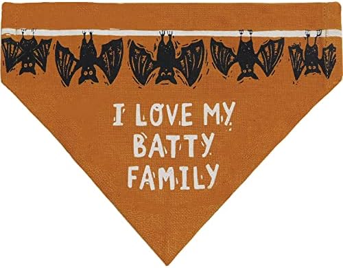 פרימיטיביות מאת קתי ליל כל הקדושים נושא אני אסתכל עליך ובבנדנה צווארון כלב חיות מחמד של Batty Family
