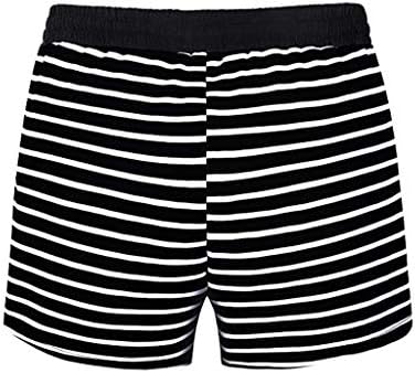 מכנסיים קצרים לנשים קיץ מזדמן פלוס גודל מותניים גבוהים עם מכנסיים קצרים ברקים רגועים הדפסת רטרו רטרו זורמת