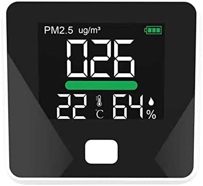 KLHHHG PM2.5 גלאי איכות אוויר גלאי טמפרטורה לחות מד גז מוניטור גז LCD מסך מדחום אבק רב-פונקציונלי