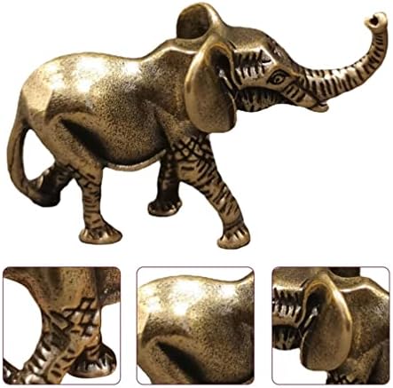 צלמיות פיל קטנות וינטג 'נחושת פנגשוי פיל פיל: מיני פיל מזל פיל צלמית זהב אפריקה קישוטי פיל קישוטי בית מתנה לחימוני