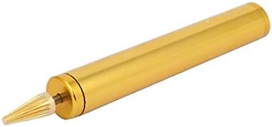 ראש פליז עור פליז עגול קצה מתכת קצה שמן עט DIY כלי זהב צליל 127 ממ אורך (Cabeza de Latón de Cuero, Redondo מתכת,
