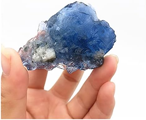 Binnanfang AC216 1PC פלואוריט כחול טבעי קוורץ גביש אבן גולמית מחוספסת רייקי ריפוי לקישוט ביתי דגימה אבנים טבעיות