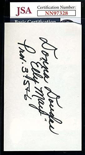 דונה דאגלס חתמה על חתימה של כרטיס אינדקס 3 על 5 בברלי הילביליס
