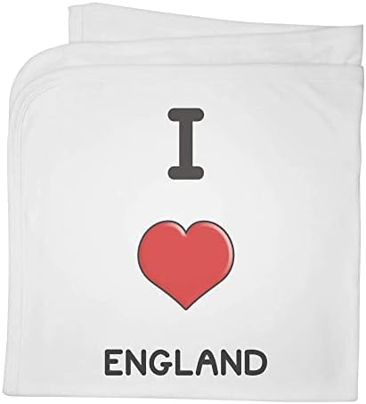Azeeda 'אני אוהב את אנגליה' שמיכה / צעיף כותנה כותנה