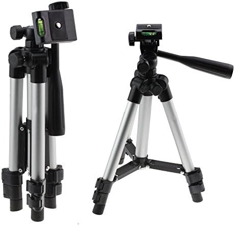 חצובה אלומיניום קל משקל של Navitech תואם למצלמת Canon PowerShot SX60 HS שחור שחור