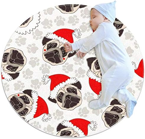 אנאלי חג המולד פוג כלב כפה שטיח שטיח לחדר ילדים קישוט שטיחים רכים לסלון חדר שינה משתלת תינוק זוחלת תינוק,