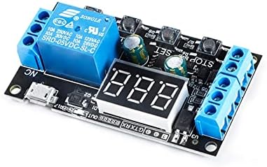 Hifasi ZK-TD2 1 ערוץ DC 5-30V עיכוב הפעלה הפעלה/כיבוי טיימר מחזור טיימר מודול עם תצוגת LED דיגיטלית מיקרו USB 0.1S -999