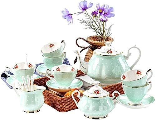 Lianxiao - ערכות תה עם קומקום ותה חלב כוסות תה של חרסינה אחר הצהריים כוסות תה וצלוחיות כוסות קפה סין עצמות רויאליות