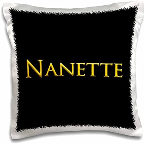 3DROSE NANETTE העדיף את שם התינוקת של הילדה בארצות הברית. צהוב על קסם שחור - מקרי כריות
