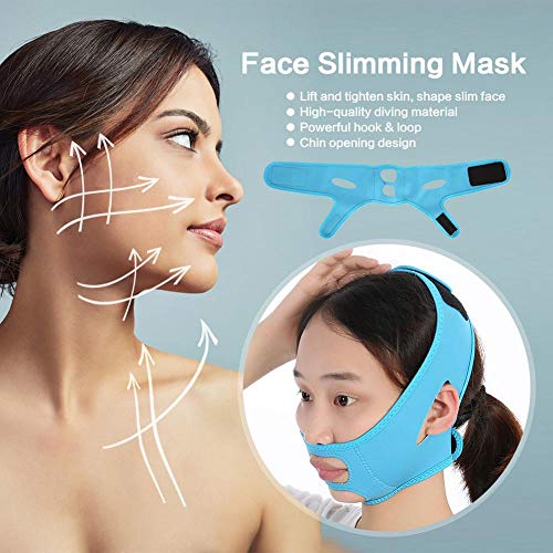 פנים הרזיה מסכת פנים תחבושת צלילה בד עבור פנים טיפול דק צוואר מתיחת פנים סנטר כפול עבור נשים