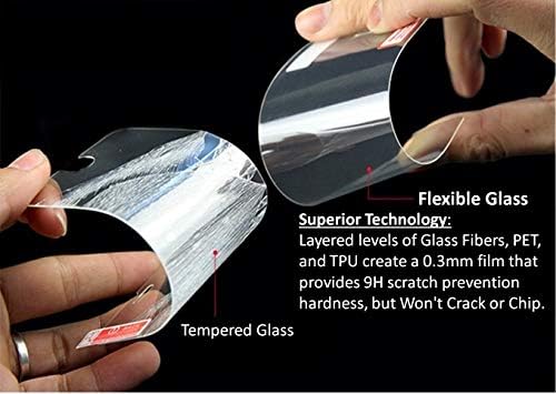 בלאי A1C - מגן מסך זכוכית גמיש 9 שעות עבור מקלט מקף Omnipod PDM - לא יסדק או שבב - אנטי אנטי -אצבעות נגד אצבעות - 2 חבילה