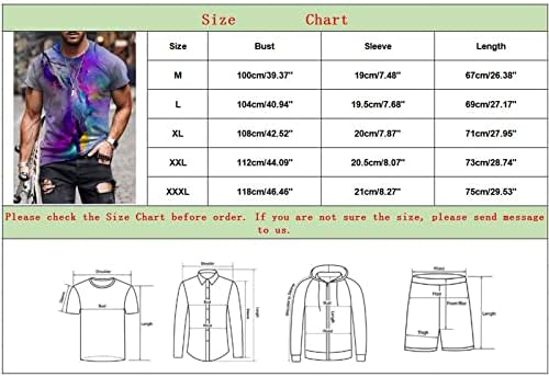 חייל UBST חולצות שרוול קצר לשרוול לגברים, חולצות מודפסות ברחוב 3D גרפי אביב אביב קיץ צוואר צווא