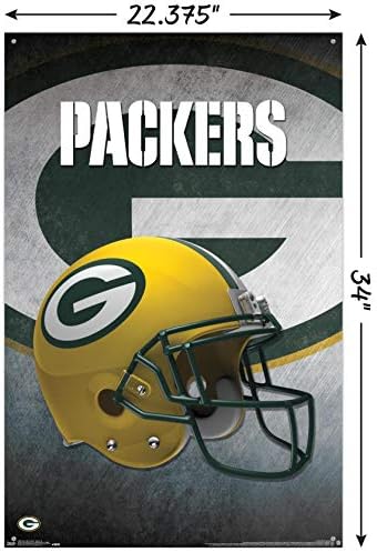 NFL Green Bay Packers - קסדה 16 פוסטר קיר עם סיכות דחיפה