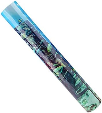 פוסטר אקווריום גלוגלו, חורבות עיר מתחת למים מדבקת רקע מעבה את PVC דבק סטטי נצמד תפאורה טנק דגים נייר דקורטיבי