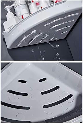 מדפים צפים של GLJ מדף אמבטיה LJJL, כוס יניקה קיר תלויה חצובה נטולת אגרוף למתלה לאחסון אמבטיה מתלה לשירותים