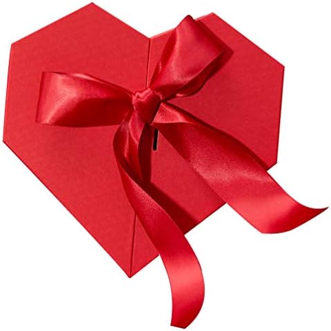 קופסת מתנה בצורת לב Cabilock עם כיסוי תכשיטי סרט מארז לחתונה מתנות לחג המולד