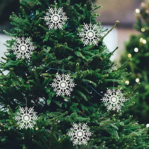 קישוט פתית שלג לחג המולד פלסטיק לבן עץ חג המולד תליונים קישוטים לחג המולד פתיתי חג המולד מרכז חג המולד קישוטי שולחן זר