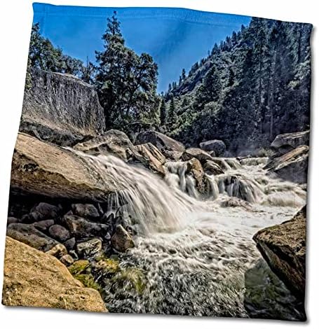 3drose Boehm Photography Nockape - Mighty Merced River Falls of Yosemite - מגבות